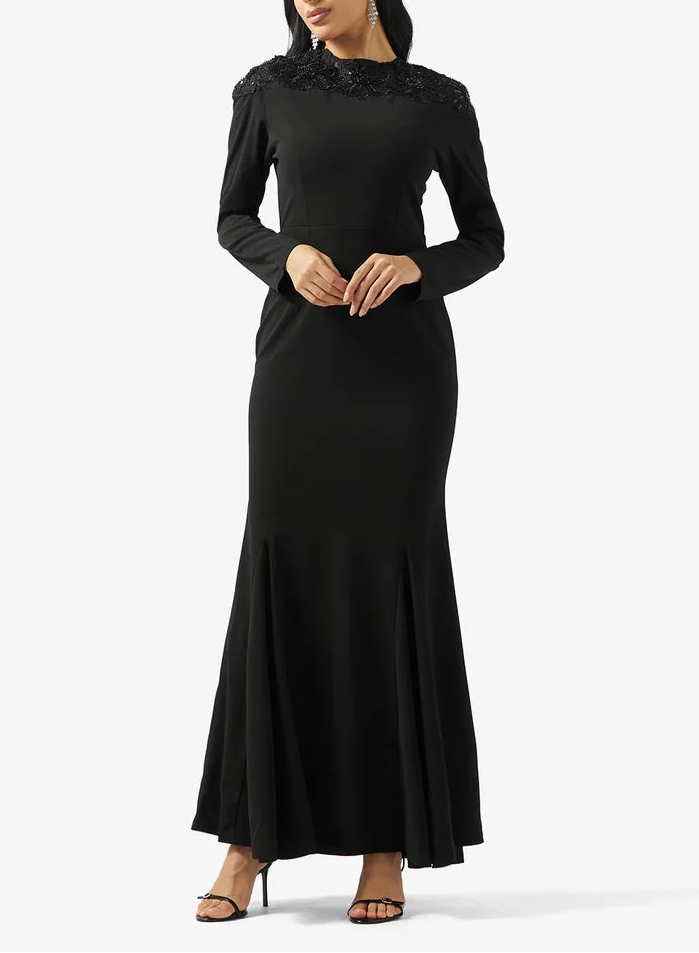 Sequin Top Detailed Maxi Dress