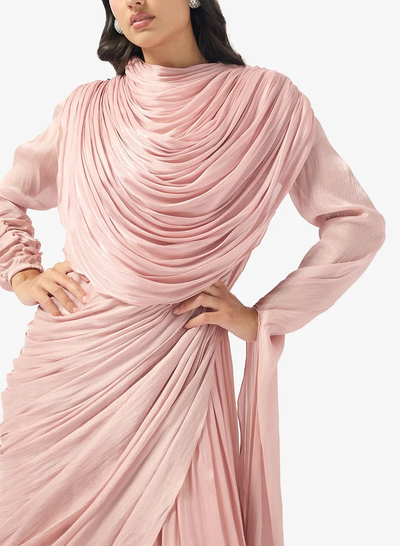 Mock Neck Maxi Dress