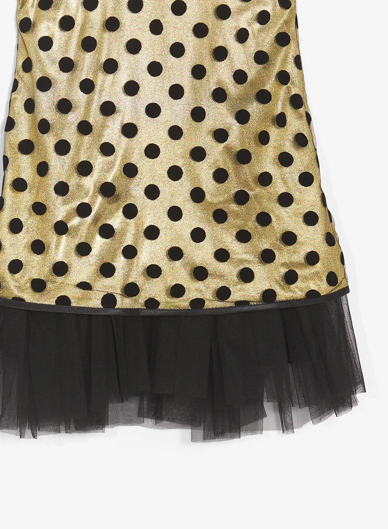 Little Short Sleeve Dotted Dress