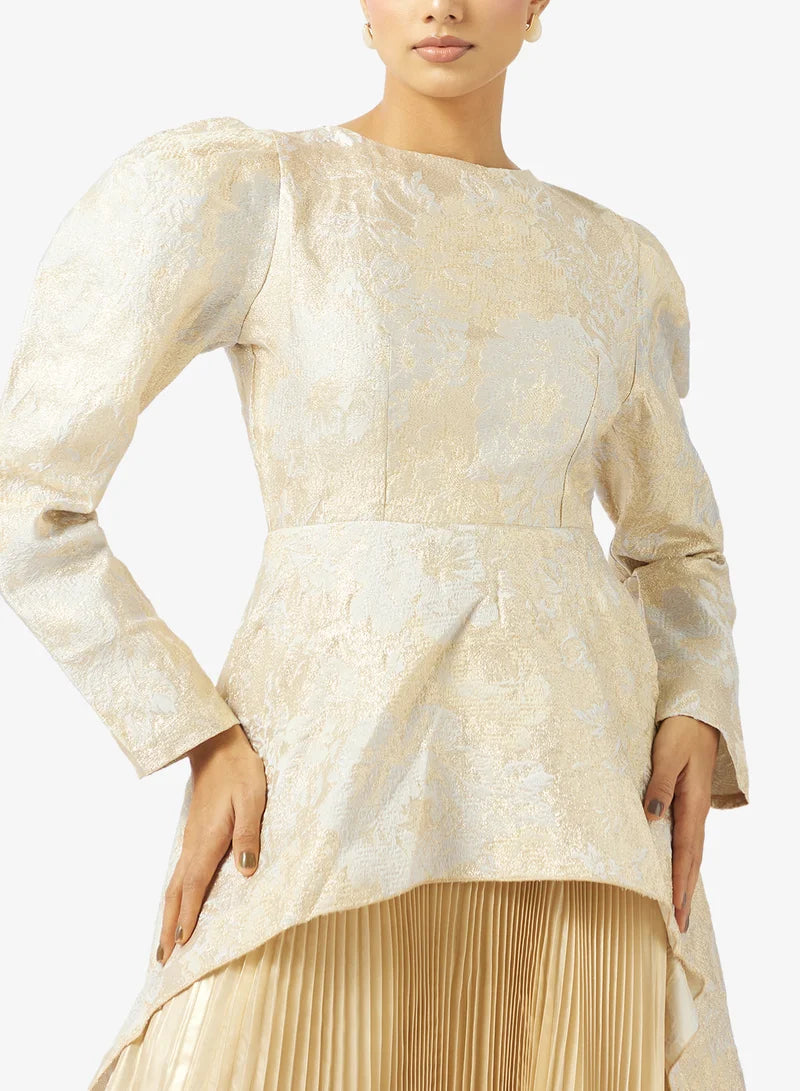 Puff Sleeves Maxi Dress