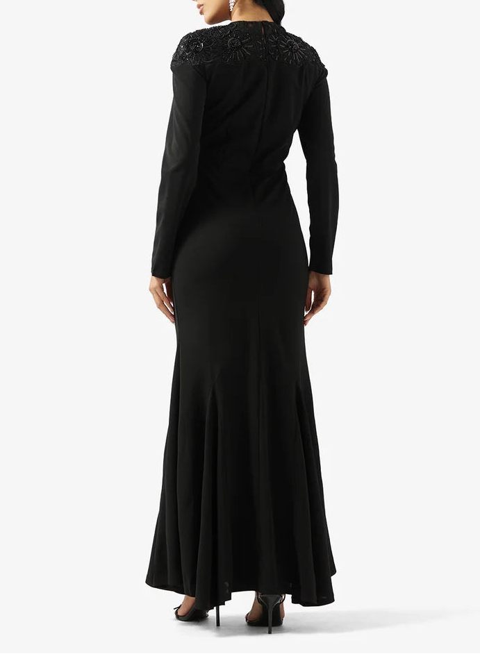 Sequin Top Detailed Maxi Dress