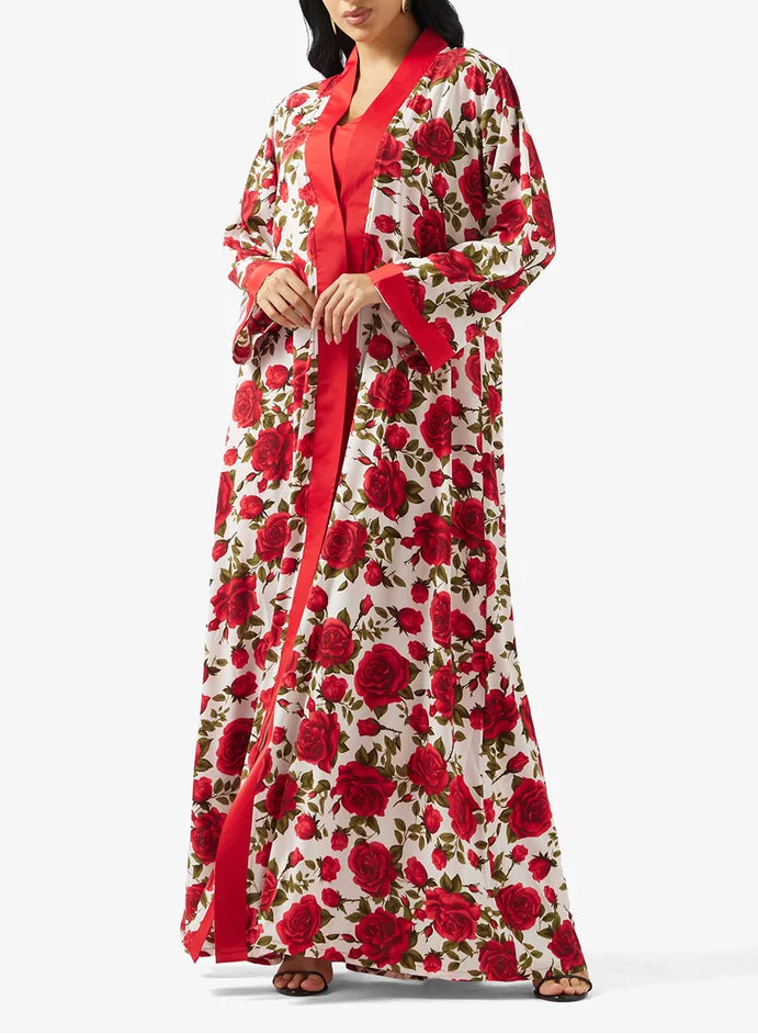 Floral Print 2PCS Set Dress