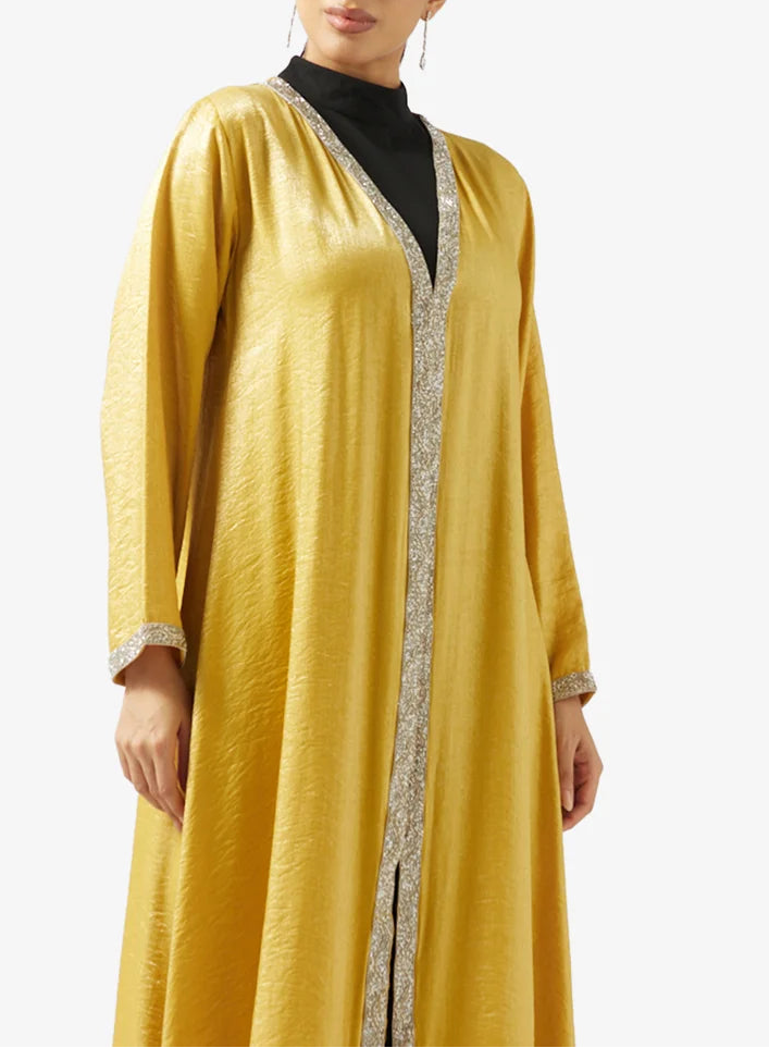 V neck With Sequin Abaya