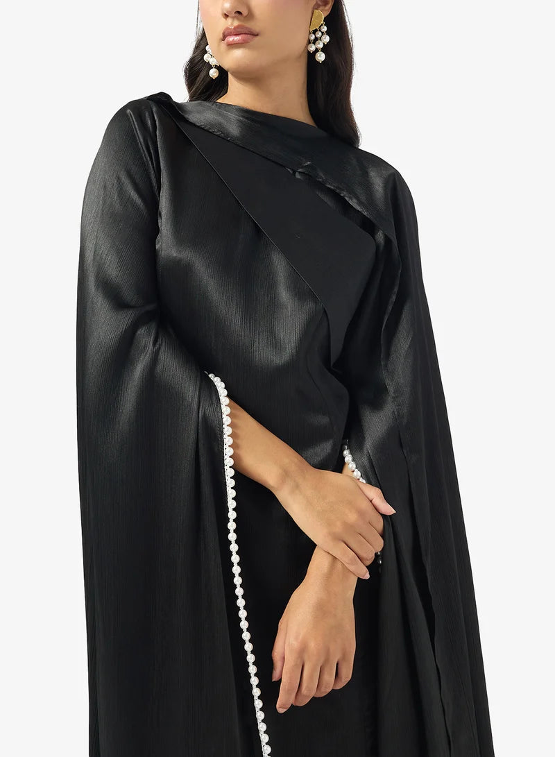 Split Sleeves Satin Dress