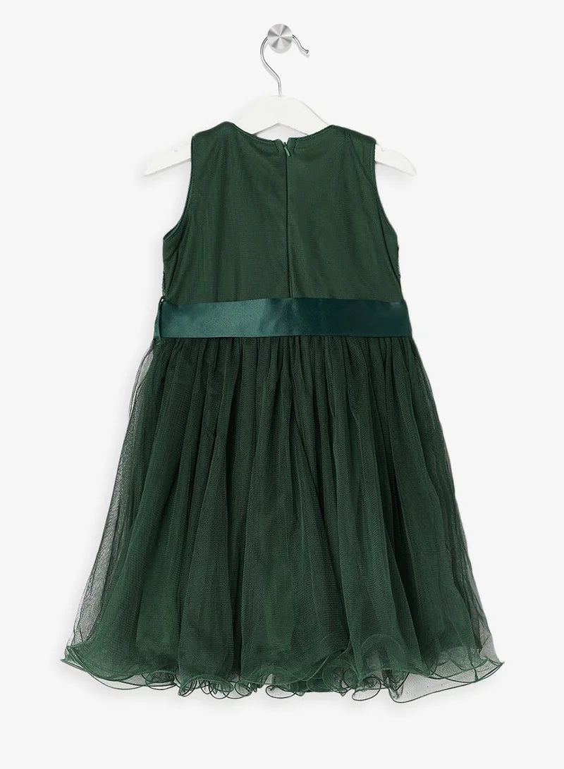 Little Sequin Top Belted Dress