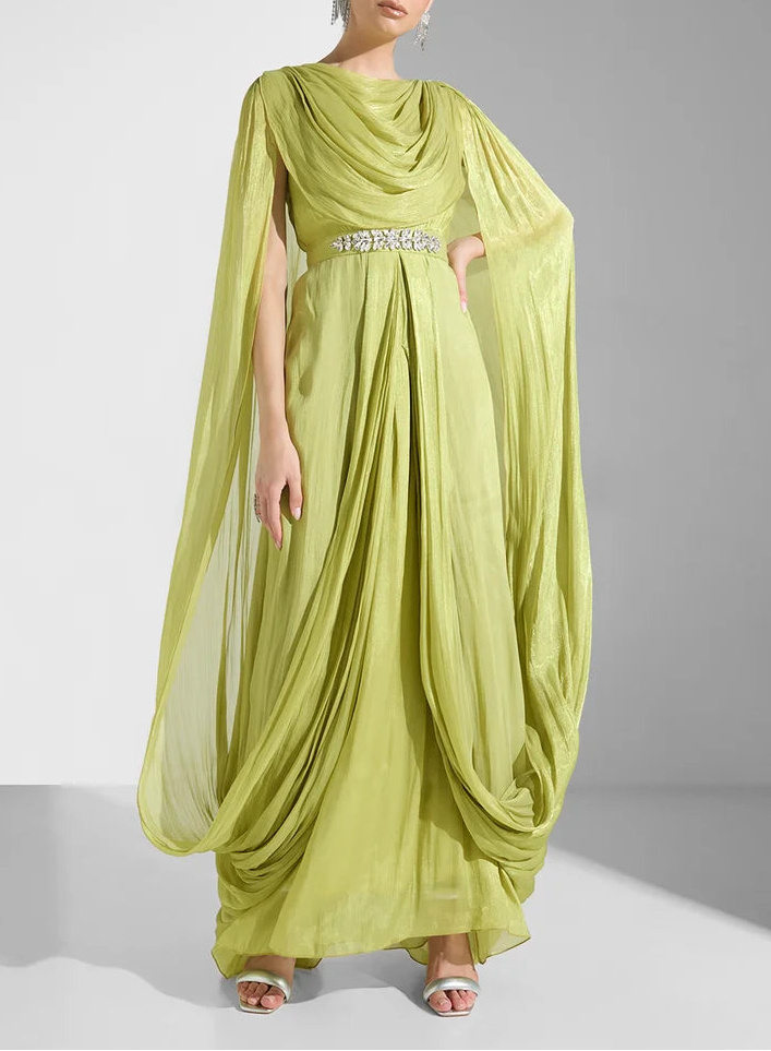 Draped Chiffon Gown