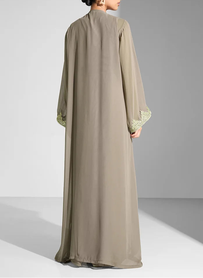 Embroidered Chiffon Dress