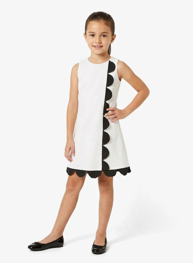 A-Line Scalloped Dress