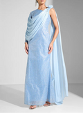 Draped Sequin Gown Dress