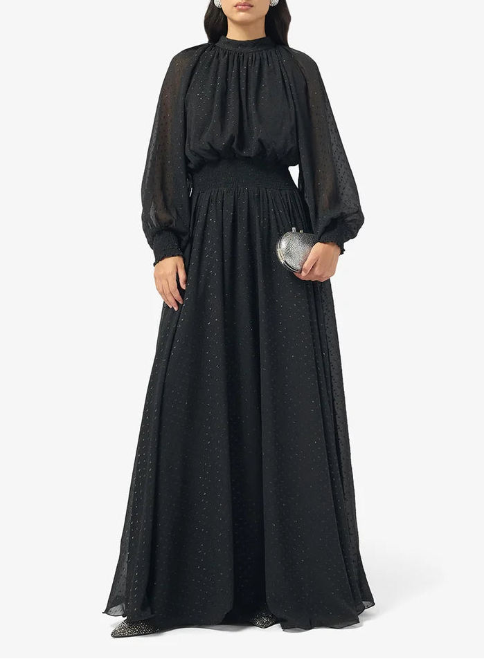 Puff Sleeve Maxi Dress