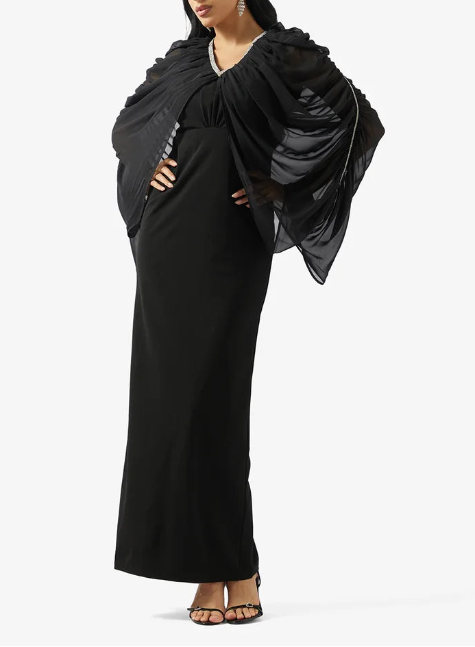 V neck Maxi Dress