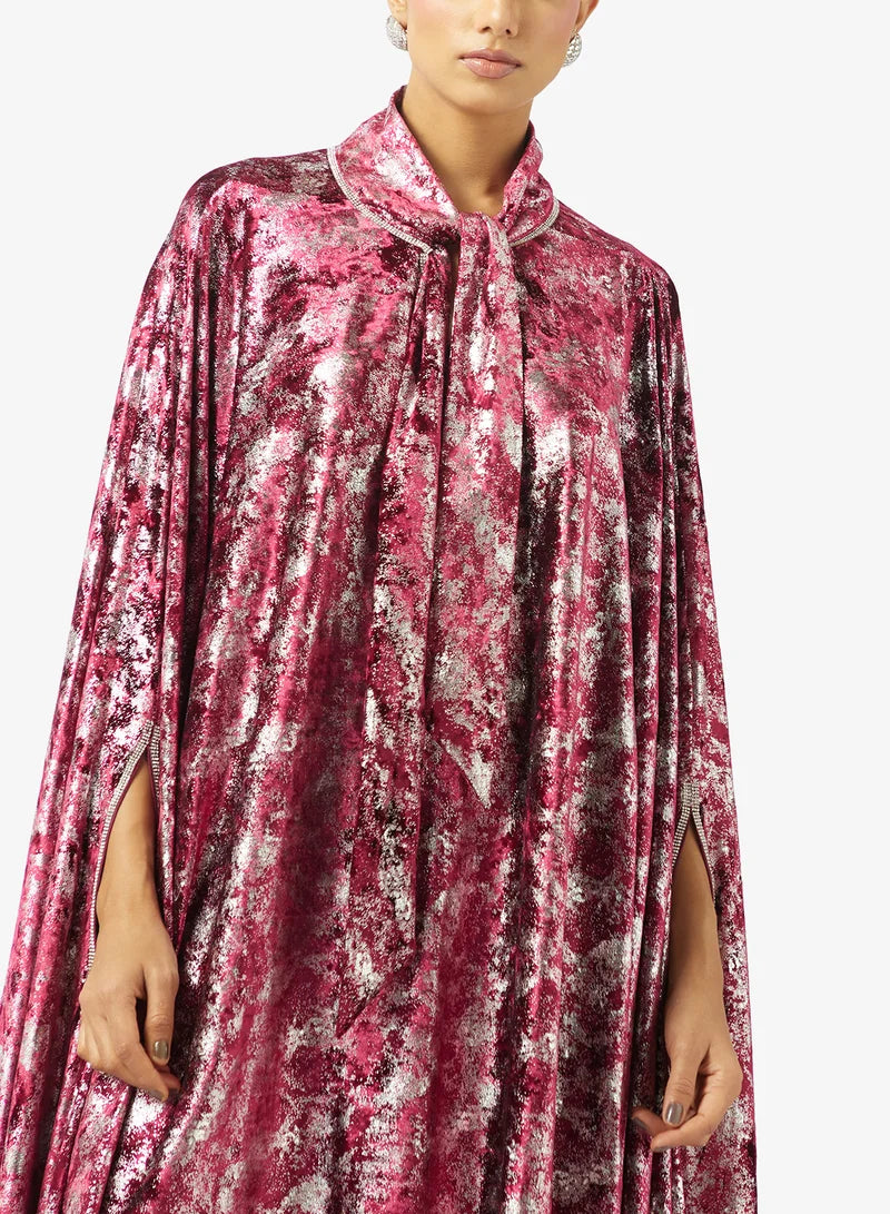 Tie-Up Metallic Kaftan