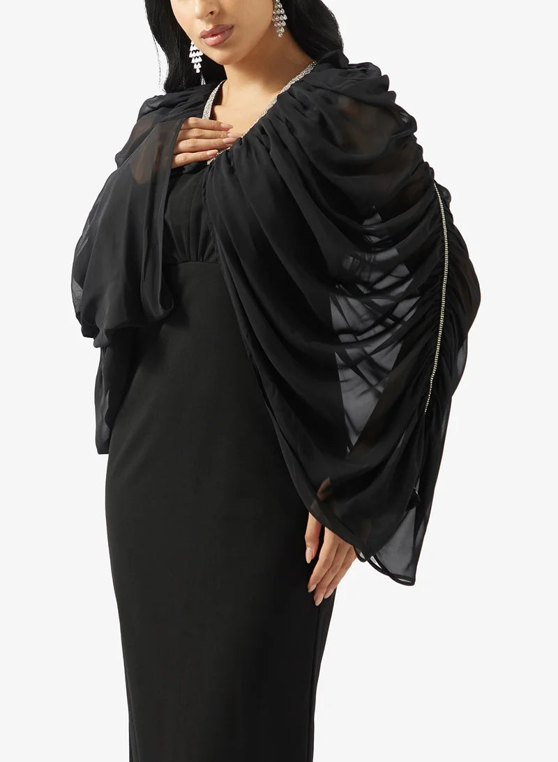 V neck Maxi Dress