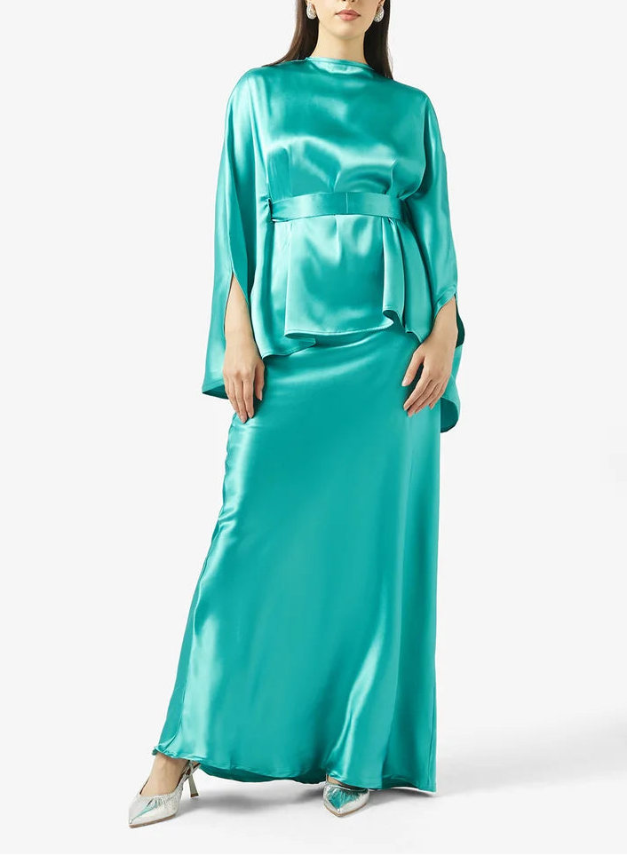 Crew Neck Belted 2PCS Set