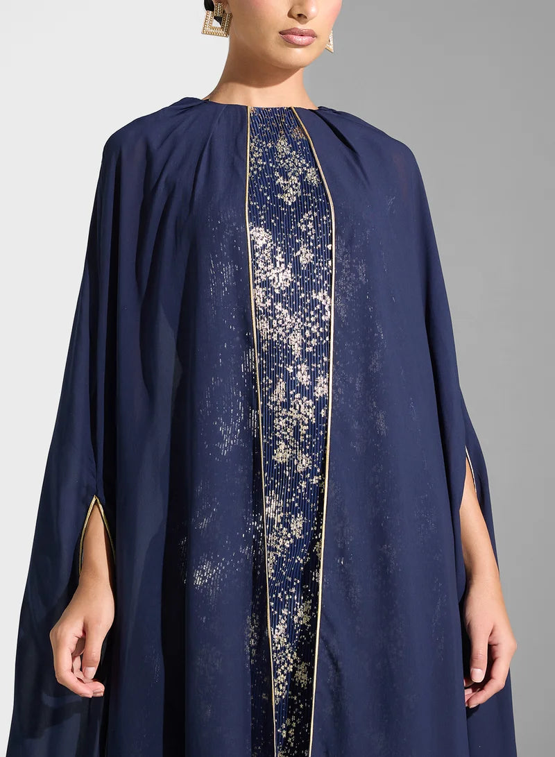 Split Sleeves Maxi Dress