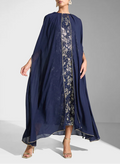 Split Sleeves Maxi Dress