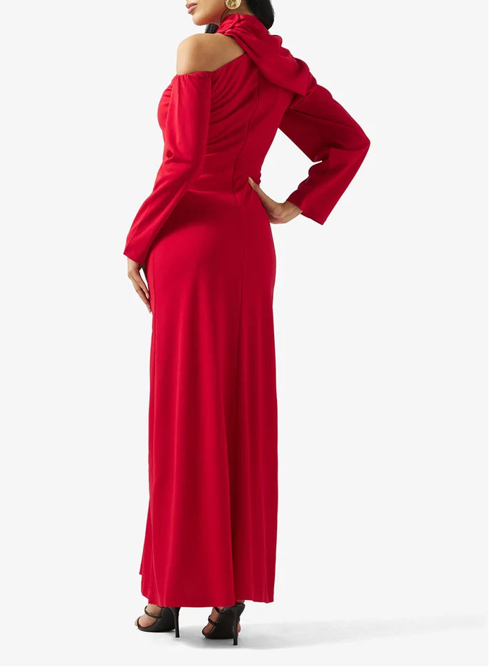Pleated Design Maxi Dress
