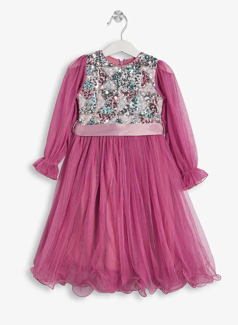 Little Sequin Bodice Tulle Dress