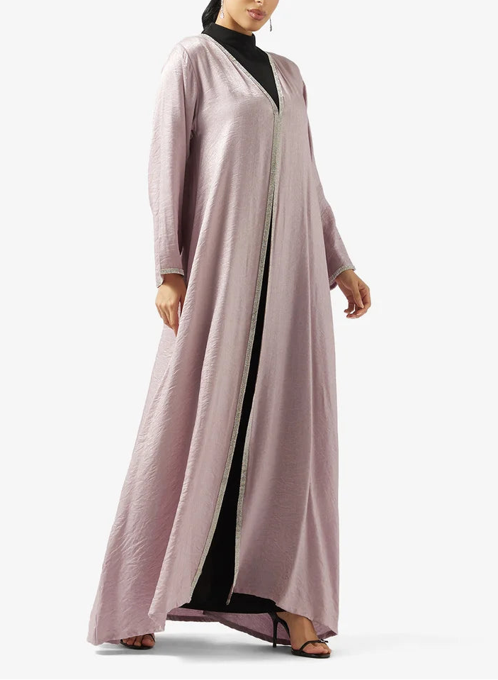 V neck With Sequin Abaya
