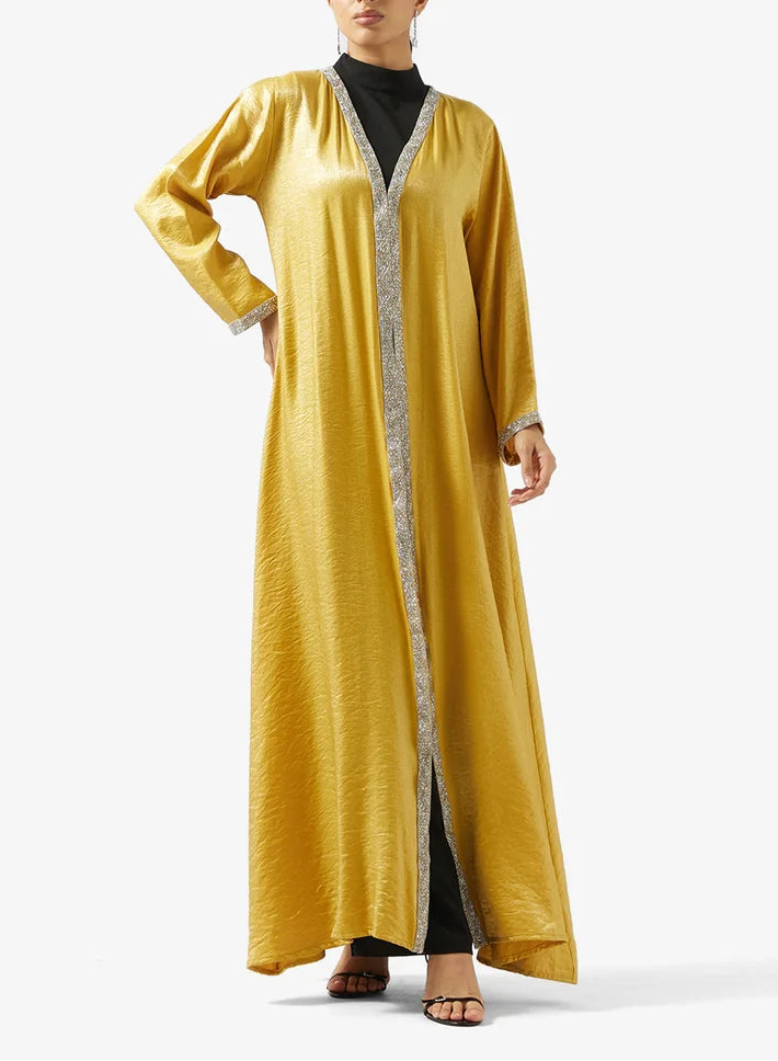 V neck With Sequin Abaya