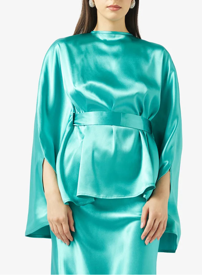 Crew Neck Belted 2PCS Set