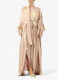 Metallic Crepe Maxi Dress