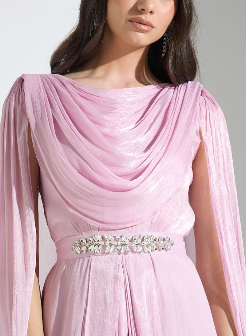Draped Column Gown