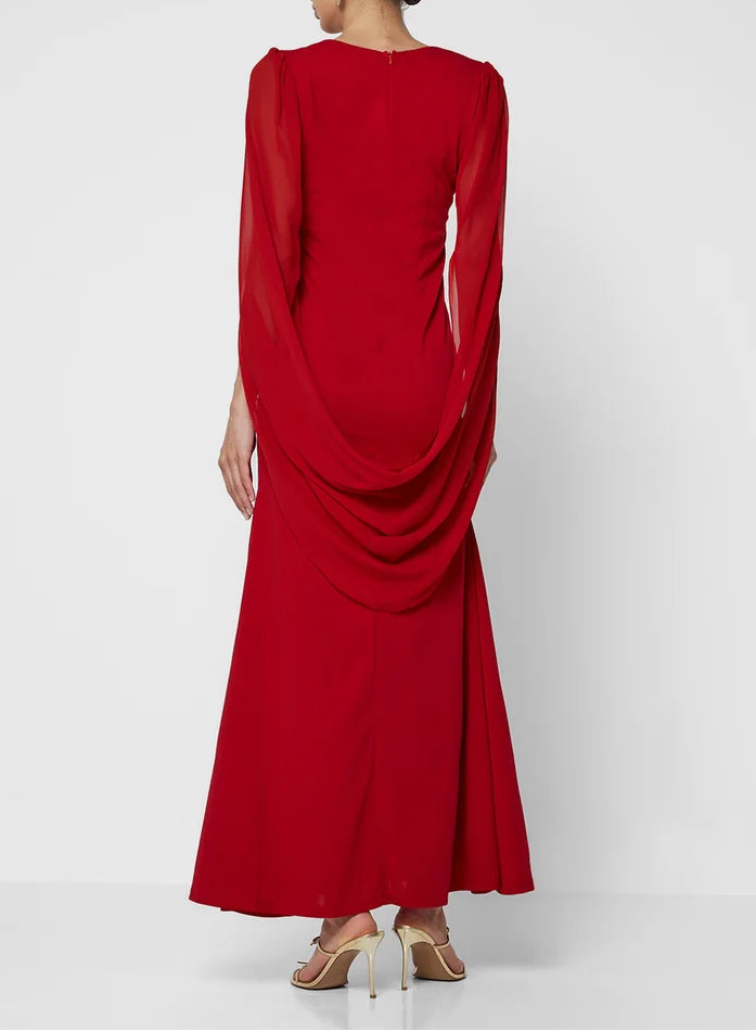 Split Sleeves Maxi Dress