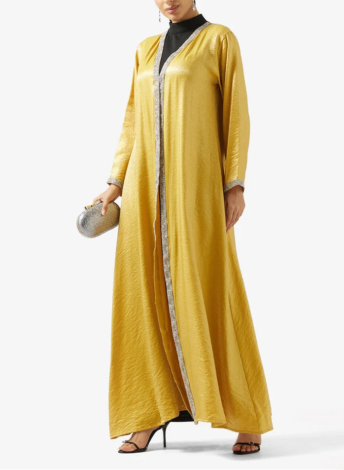 V neck With Sequin Abaya