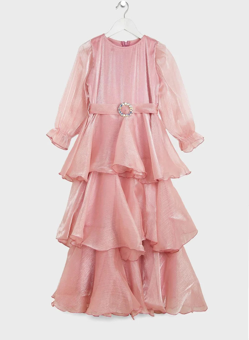 Tiered Chiffon Dress