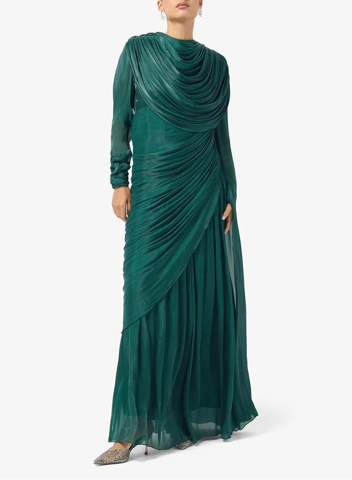 Mock Neck Maxi Dress