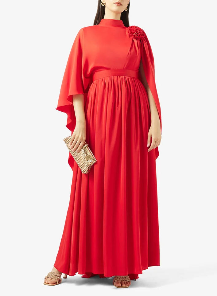 Embellished Silk Maxi Dress