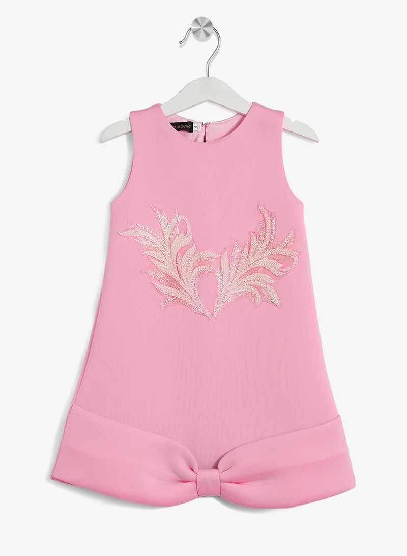 Little Cut Sleeves With Bow Design