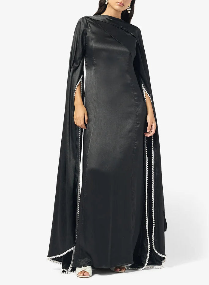 Split Sleeves Satin Dress