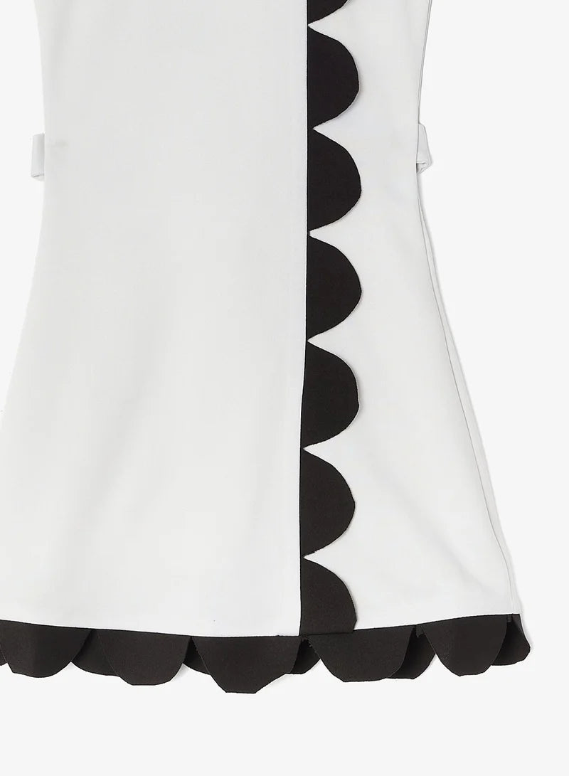 A-Line Scalloped Dress