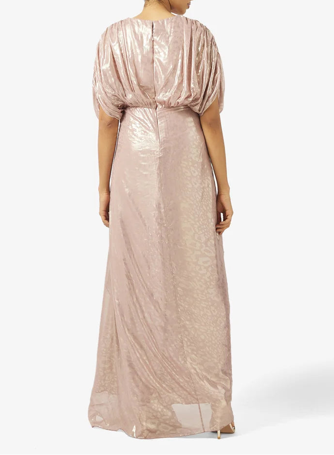 Elbow Length Sleeve Maxi Dress