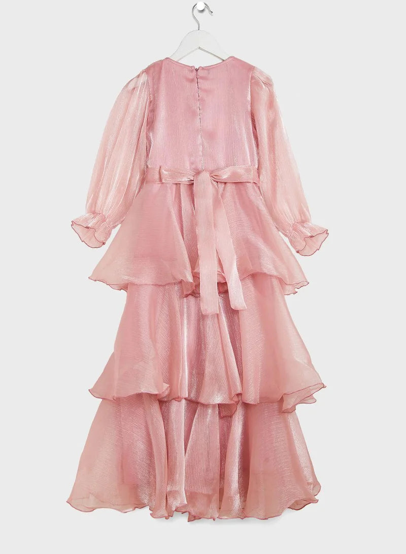 Tiered Chiffon Dress