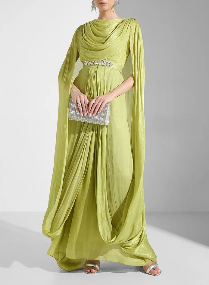 Draped Chiffon Gown