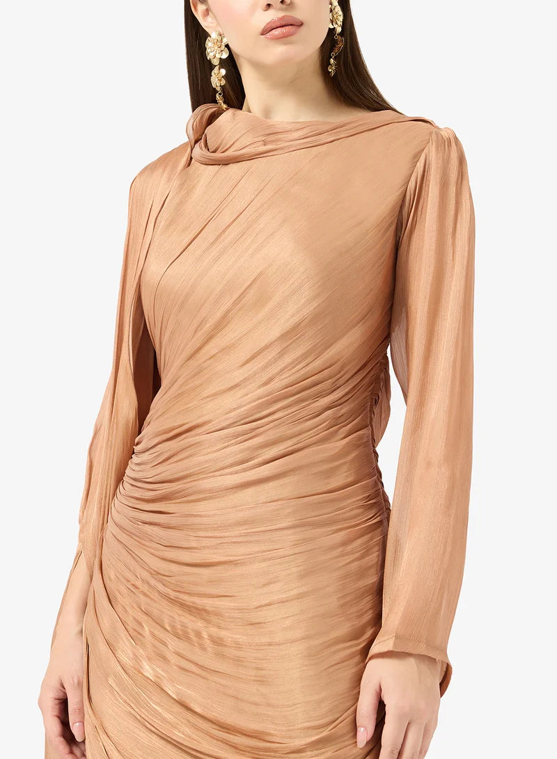 Crinkle Shimmer Maxi Dress