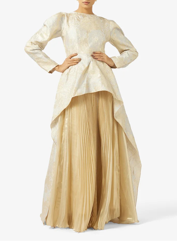 Puff Sleeves Maxi Dress