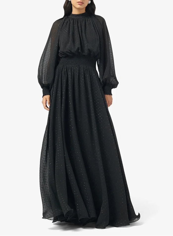 Puff Sleeve Maxi Dress