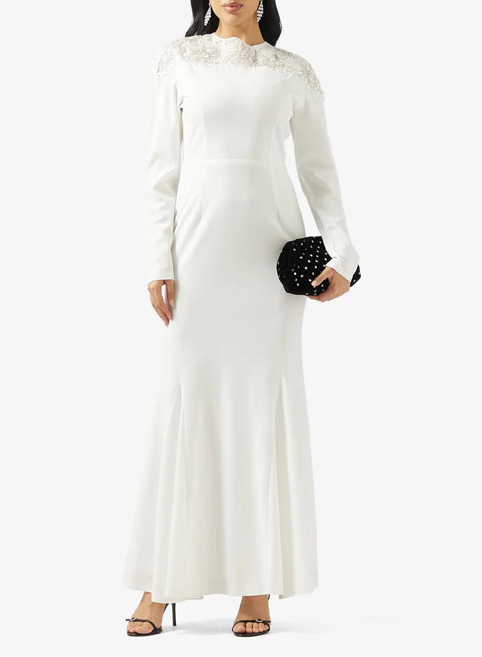 Sequin Top Detailed Maxi Dress