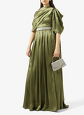 Short Sleeve Shimmer Maxi Dress