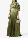 Short Sleeve Shimmer Maxi Dress