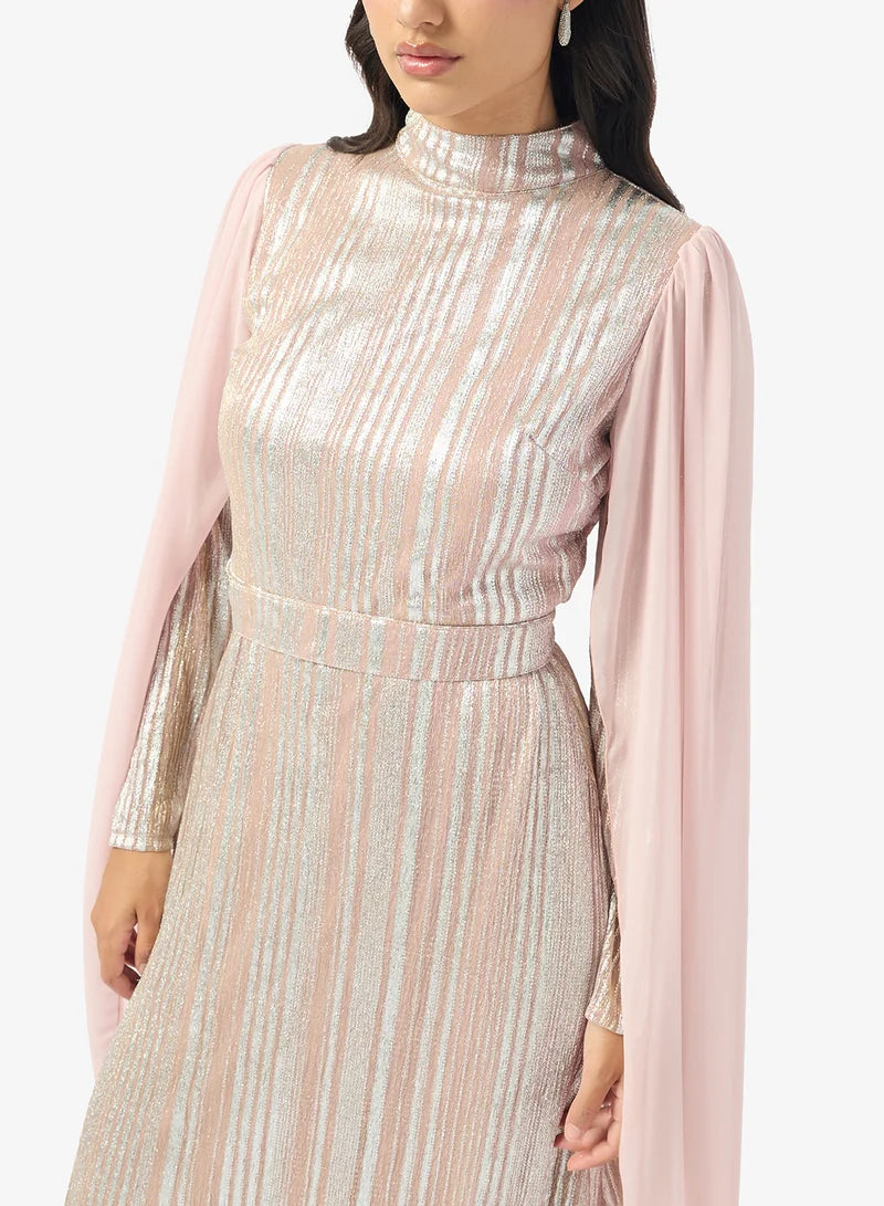 Split Sleeves Maxi Dress