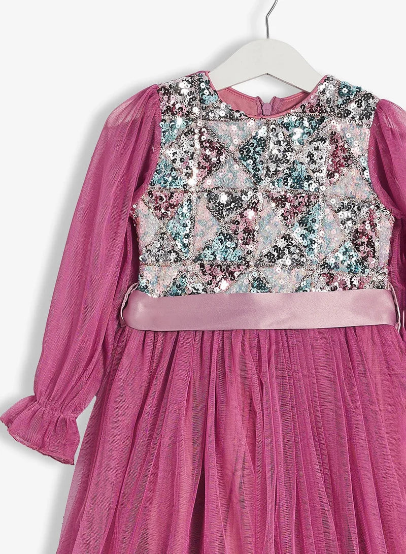 Little Sequin Bodice Tulle Dress