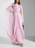 Draped Column Gown