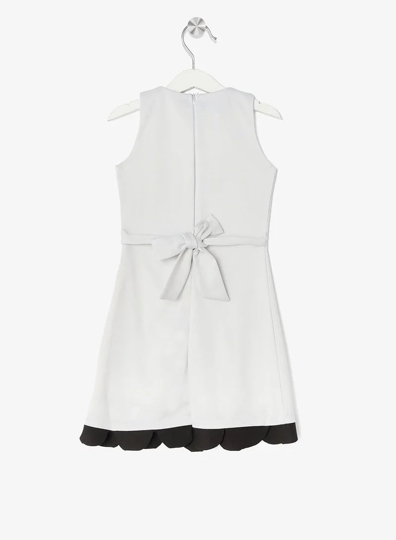 A-Line Scalloped Dress