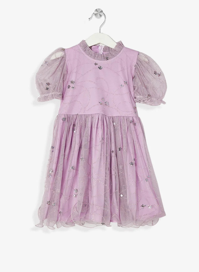 Little Sparkle Mesh Dress