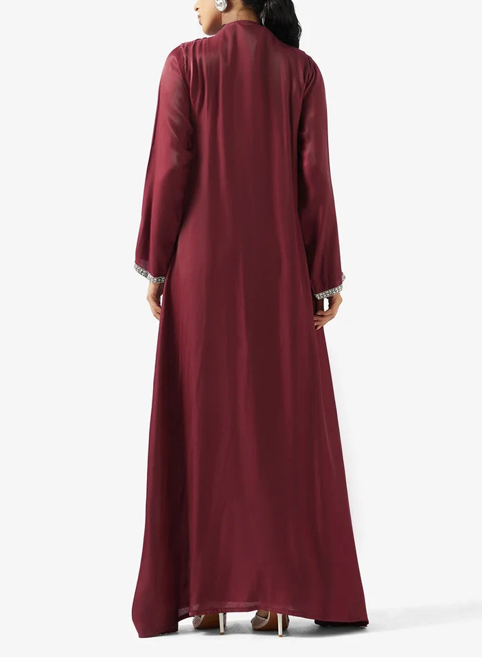 V neck With Sequin Abaya